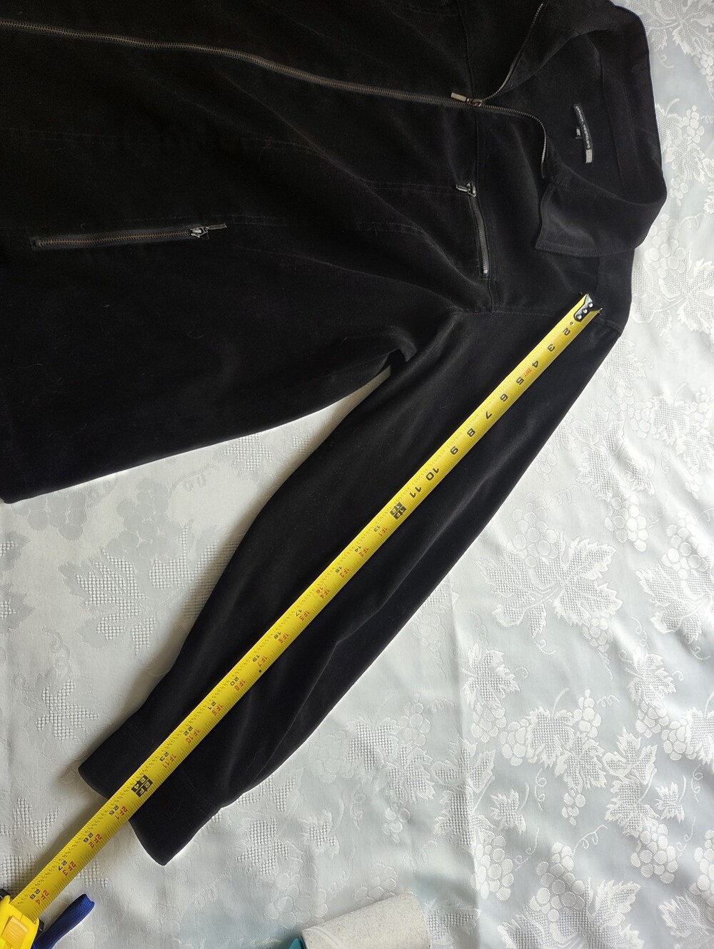 Optimum Nostalgia - Jacket Black Faux Suede Zip Up - Picture 13 of 13